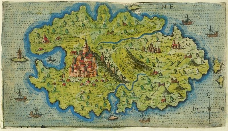 Map-of-Tinos-by-Giacomo-Franco-1597